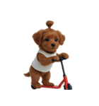 かわいい茶色の子犬 (NT)（個別スタンプ：38）