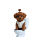 かわいい茶色の子犬 (NT)（個別スタンプ：40）
