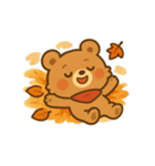 秋のクマ日常スタンプ 75（個別スタンプ：14）