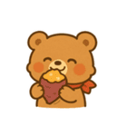 秋のクマ日常スタンプ 75（個別スタンプ：30）