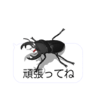スマホの上のオオクワガタ1（個別スタンプ：15）