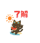每日使える可愛いネコスタンプ 夏ver（個別スタンプ：7）