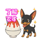 夏も元気にミニチュアピンシャー（個別スタンプ：32）