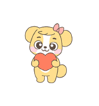 かわいい犬っぽい子のいろいろな表情（個別スタンプ：4）
