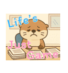 オッターくん無気力 (えいご)（個別スタンプ：5）