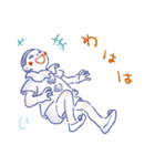 夏 - 水彩風ちびピエロスタンプ（個別スタンプ：21）