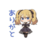 闇かわ♡金髪ゴスロリの女の子（個別スタンプ：3）