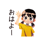 子ども（女の子）のお手伝い♡家族（個別スタンプ：2）