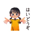 子ども（女の子）のお手伝い♡家族（個別スタンプ：19）