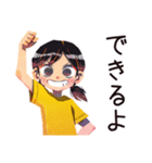子ども（女の子）のお手伝い♡家族（個別スタンプ：36）