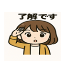 可愛い女の子の元気なLINEスタンプ（個別スタンプ：6）