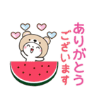 夏を感じる♡くま被り物ゆるねこ（個別スタンプ：19）