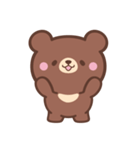 文字なし1♪まんまる茶クマさん（個別スタンプ：3）