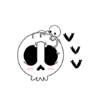 【動く♪】066 まばたきガイコツスタンプ（個別スタンプ：16）