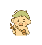 あいづちこびとののんびり返事スタンプ（個別スタンプ：7）
