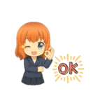 クリエイターyukieのスタンプ⑨女の子（個別スタンプ：19）