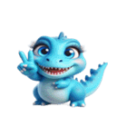 面白ドラゴンの無言返し（個別スタンプ：2）