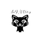ブチギレ猫(黒猫ver.)（個別スタンプ：9）