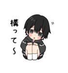 黒パーカーくん⑲（個別スタンプ：1）