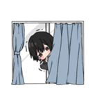黒パーカーくん⑲（個別スタンプ：7）