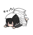 黒パーカーくん⑲（個別スタンプ：11）
