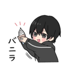 黒パーカーくん⑲（個別スタンプ：32）