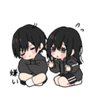 黒パーカーくん⑲（個別スタンプ：38）
