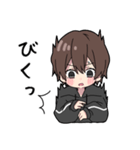 黒パーカーくん(イメチェンver.)⑲（個別スタンプ：6）