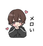黒パーカーくん(イメチェンver.)⑲（個別スタンプ：9）
