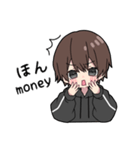 黒パーカーくん(イメチェンver.)⑲（個別スタンプ：15）