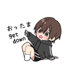 黒パーカーくん(イメチェンver.)⑲（個別スタンプ：16）