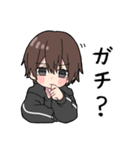 黒パーカーくん(イメチェンver.)⑲（個別スタンプ：21）