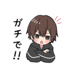 黒パーカーくん(イメチェンver.)⑲（個別スタンプ：22）