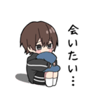 黒パーカーくん(イメチェンver.)⑲（個別スタンプ：33）