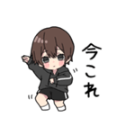 黒パーカーくん(イメチェンver.)⑲（個別スタンプ：35）