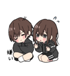黒パーカーくん(イメチェンver.)⑲（個別スタンプ：38）
