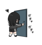 黒パーカーちゃん⑲（個別スタンプ：3）