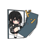 黒パーカーちゃん⑲（個別スタンプ：4）