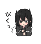 黒パーカーちゃん⑲（個別スタンプ：6）