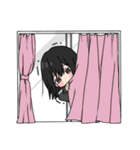 黒パーカーちゃん⑲（個別スタンプ：7）