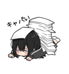 黒パーカーちゃん⑲（個別スタンプ：11）