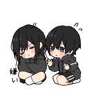 黒パーカーちゃん⑲（個別スタンプ：38）