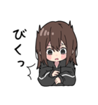 黒パーカーちゃん(イメチェンver.)⑲（個別スタンプ：6）