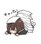 黒パーカーちゃん(イメチェンver.)⑲（個別スタンプ：11）