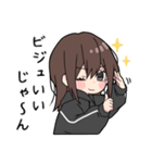 黒パーカーちゃん(イメチェンver.)⑲（個別スタンプ：13）