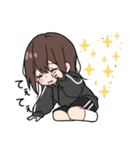 黒パーカーちゃん(イメチェンver.)⑲（個別スタンプ：17）