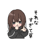 黒パーカーちゃん(イメチェンver.)⑲（個別スタンプ：26）