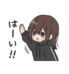 黒パーカーちゃん(イメチェンver.)⑲（個別スタンプ：36）