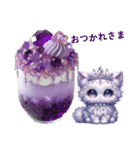 Sparkling sweets ＆ Colorful cats（個別スタンプ：5）