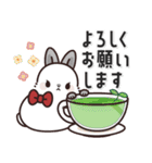 飛び出す♪大人可愛いうさぎレディ5（個別スタンプ：6）